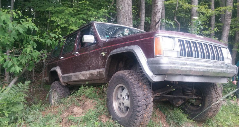 My 1992 Jeep Cherokee high-centered somewhere in western MIchigan